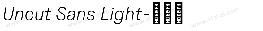 Uncut Sans Light字体转换